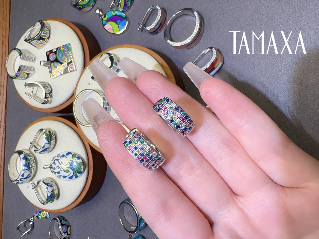 925银银制品 Tamaxa纯银耳环