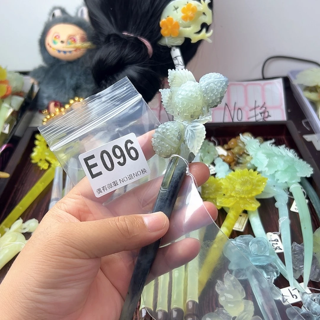 合金蛇纹石玉发饰0****2