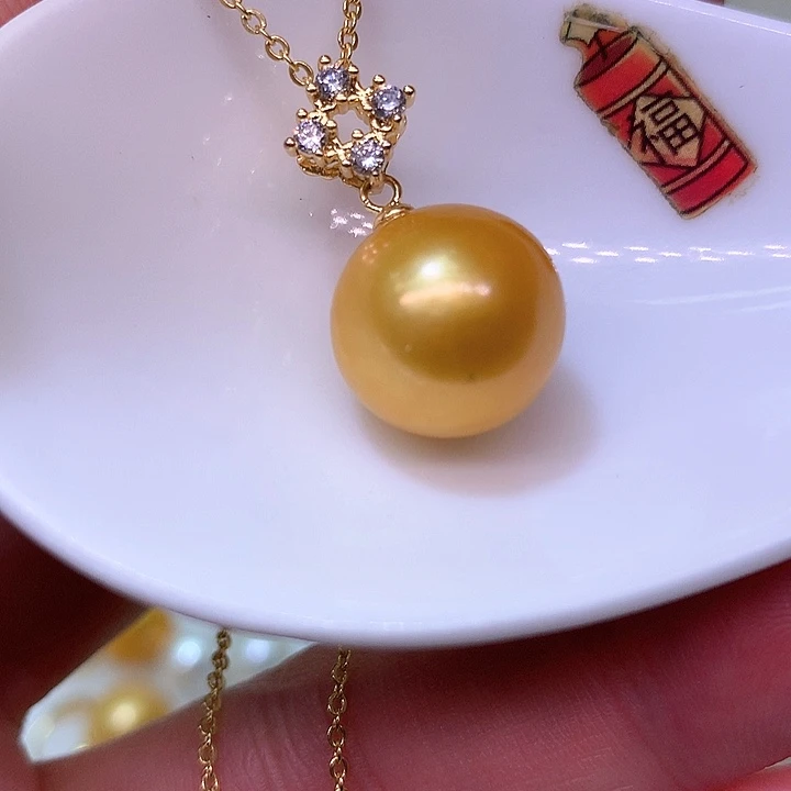 银S925镶嵌耳饰淡水珍珠