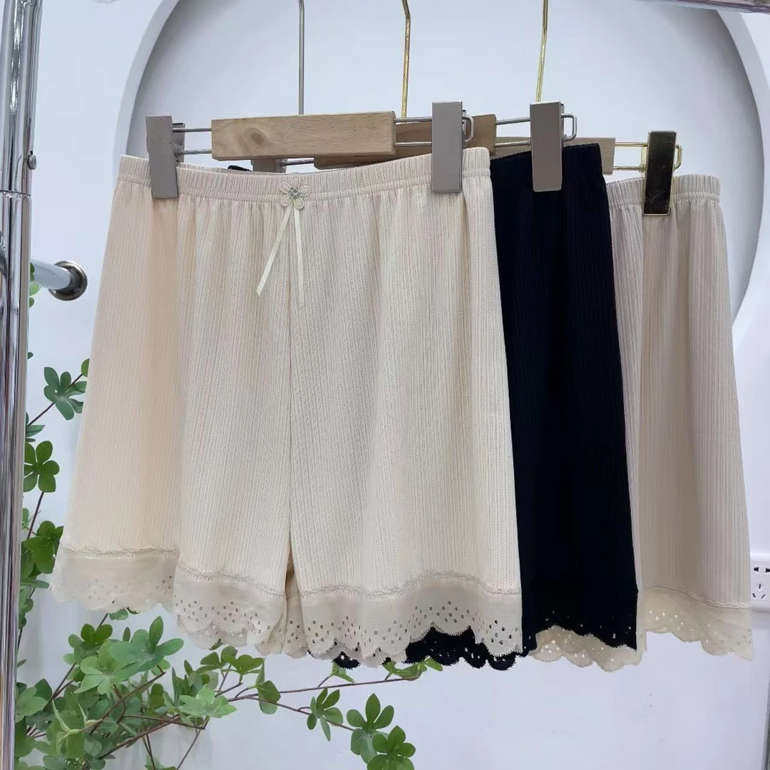 【淼淼妈】女款夏季高腰蕾丝安全裤6603