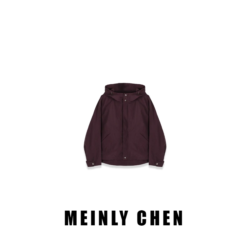 【MEINLY CHEN】【沙尘爆】高端设计师款时尚休闲连帽短外套8250049