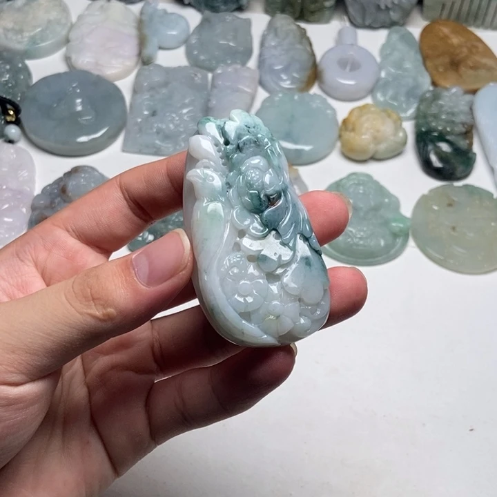 颈饰未镶嵌翡翠花开富贵30