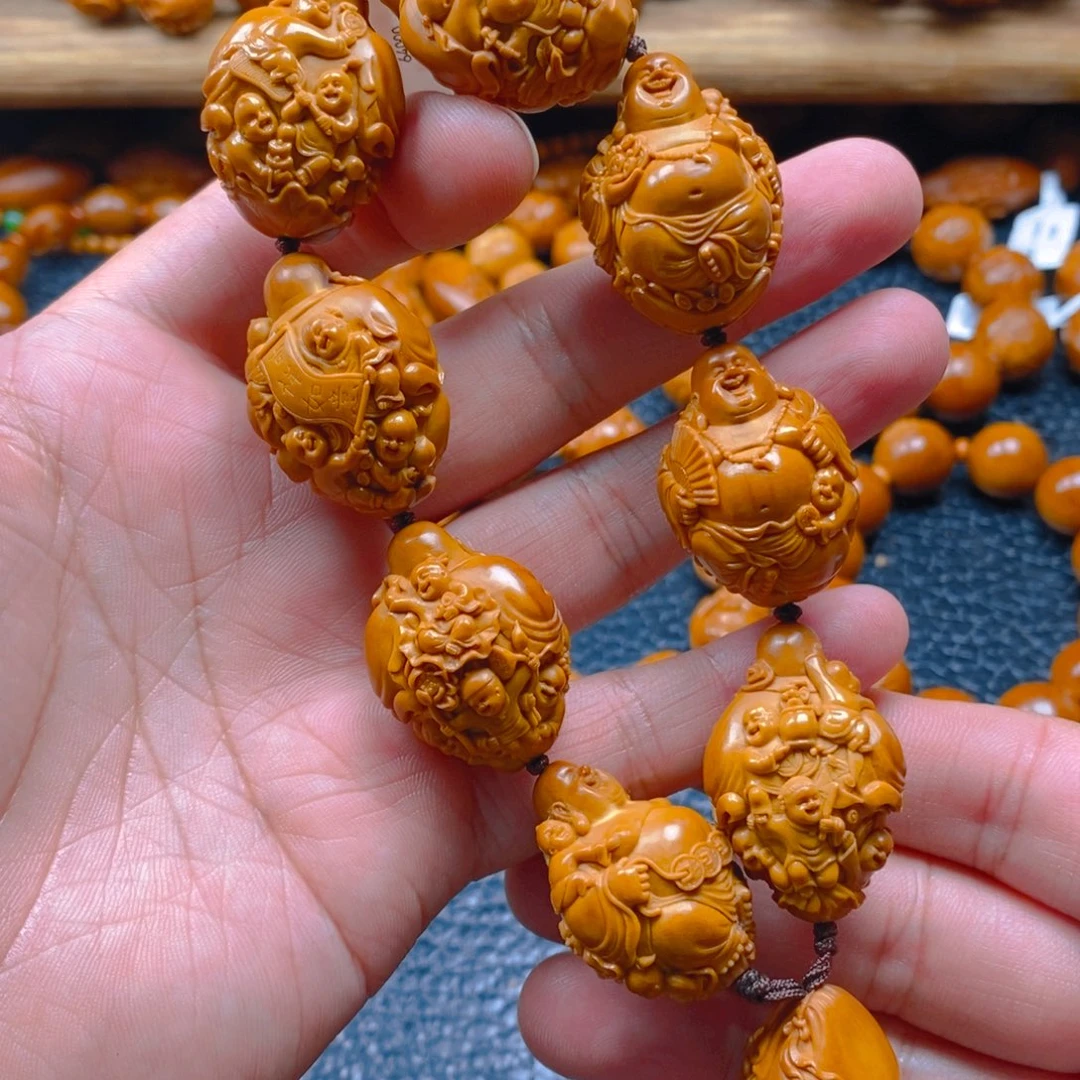 橄榄核手串/手链许忠英2.3五子戏弥勒