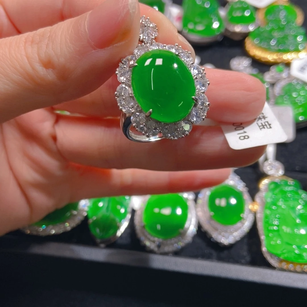 翡翠吊坠(不含链)银S925镶嵌