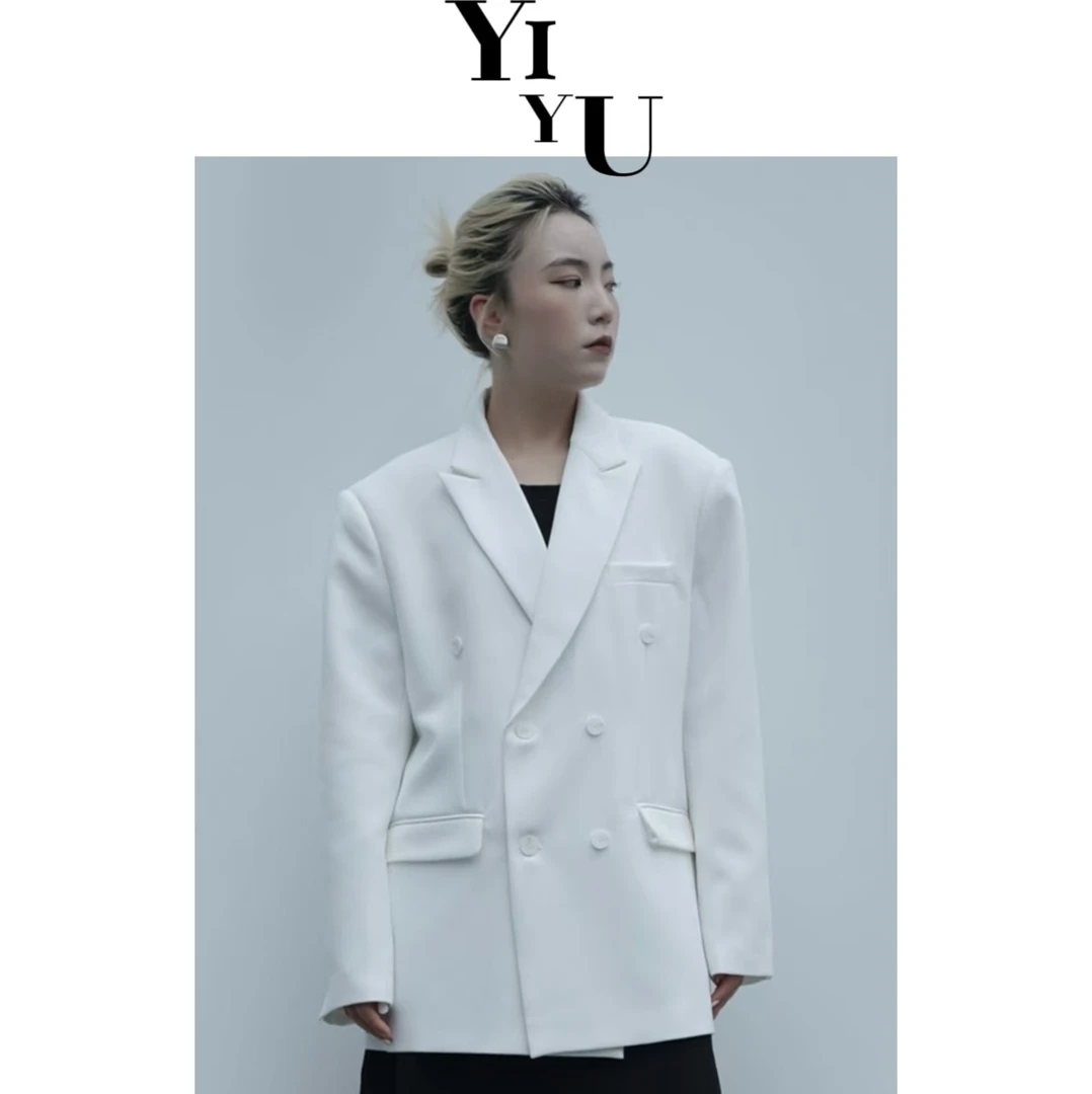 艺遇—设计款拼接宽松时尚气质韩版西服小众垂坠百搭春季男士西装