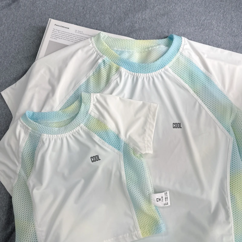 【晕染运动短袖T恤 小乐妈咪】婴儿装男女童T恤休闲宝宝衫E9