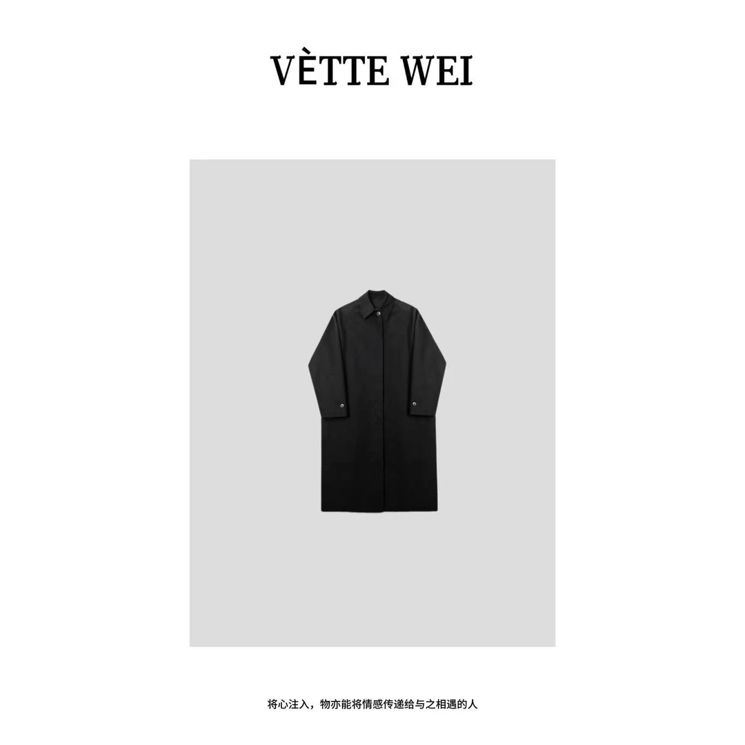 VÈTTE  WEI  “黑色诗人"轻奢暗构小众设计感风衣   81336