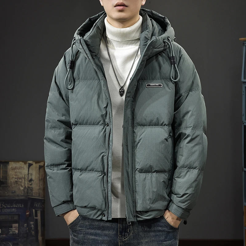 罗杰宾利冬季加厚连帽羽绒服男美式复古工装外套潮牌宽松876602