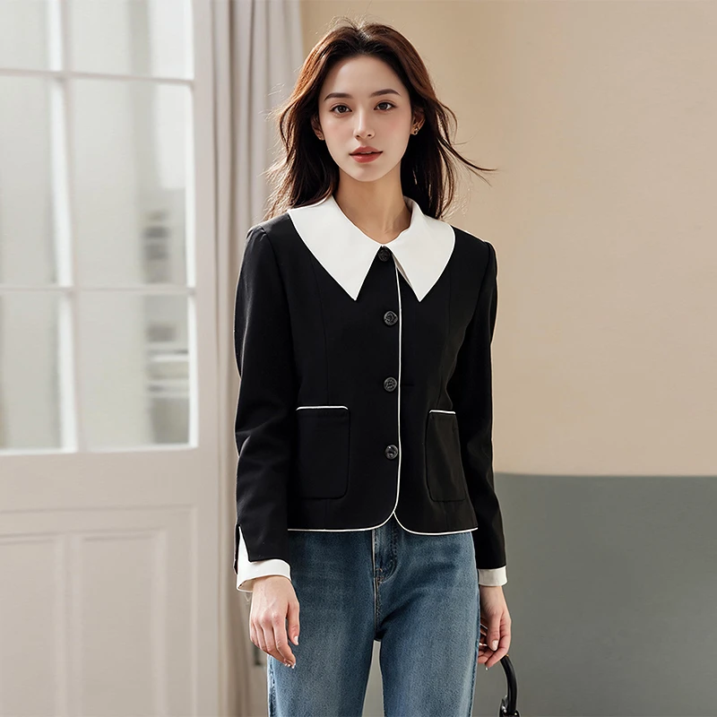 【檬】法式翻领小香风高级感外套2025秋季新款七号铺品牌女装