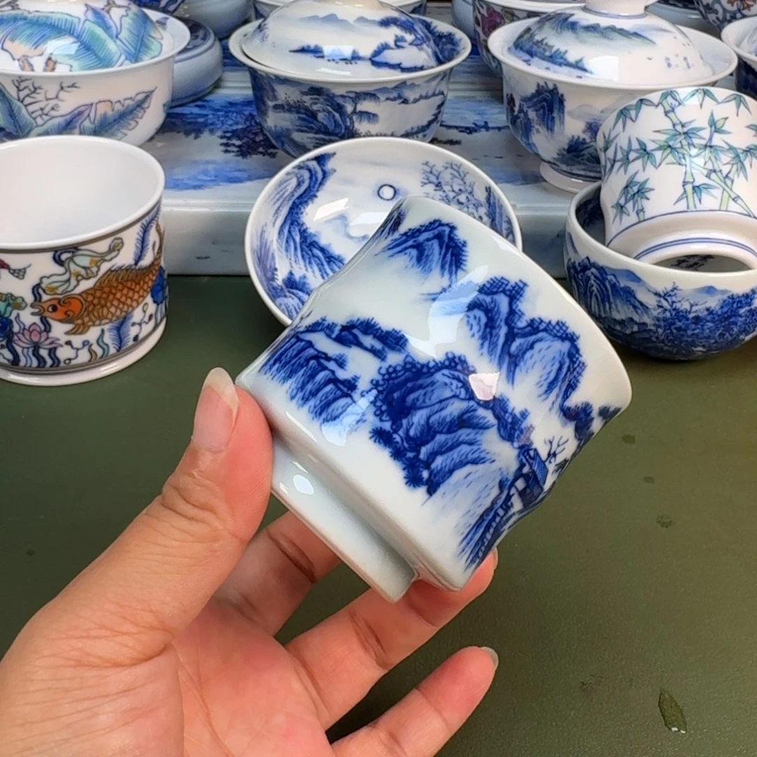 景德镇纯手绘茶具圆圆208