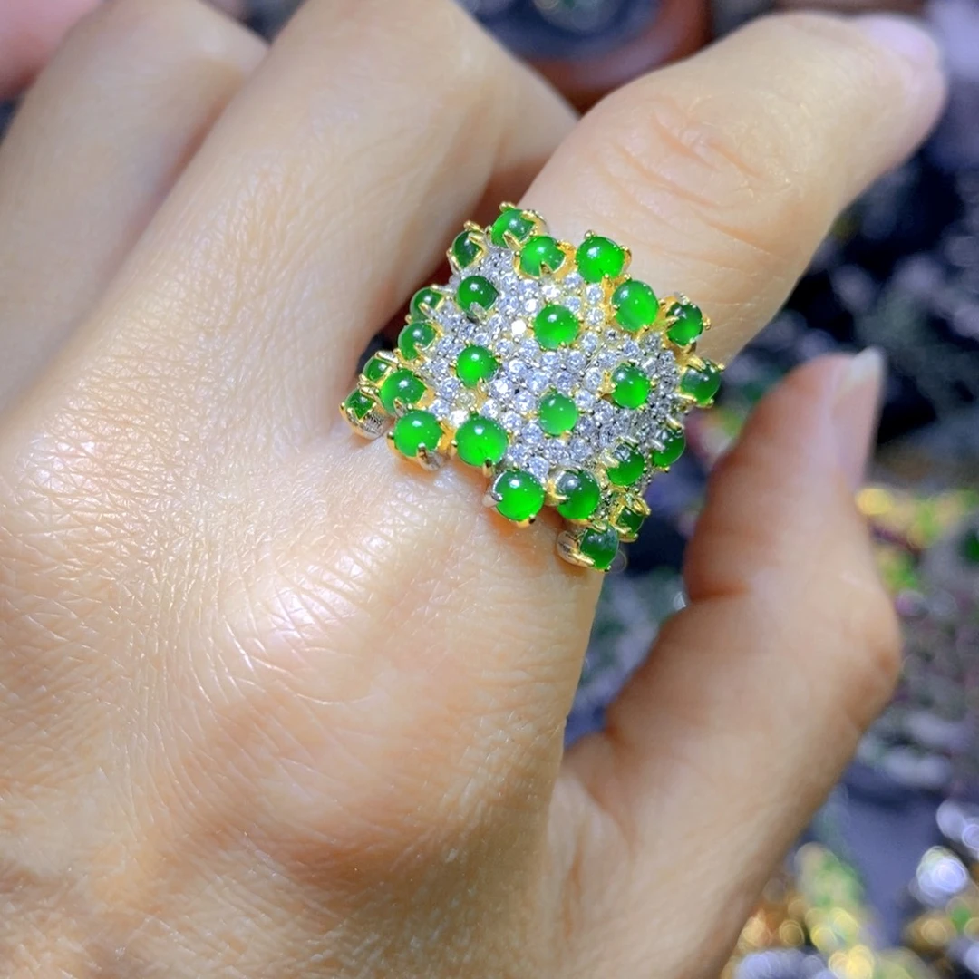 翡翠颈饰银S925镶嵌天然翡翠