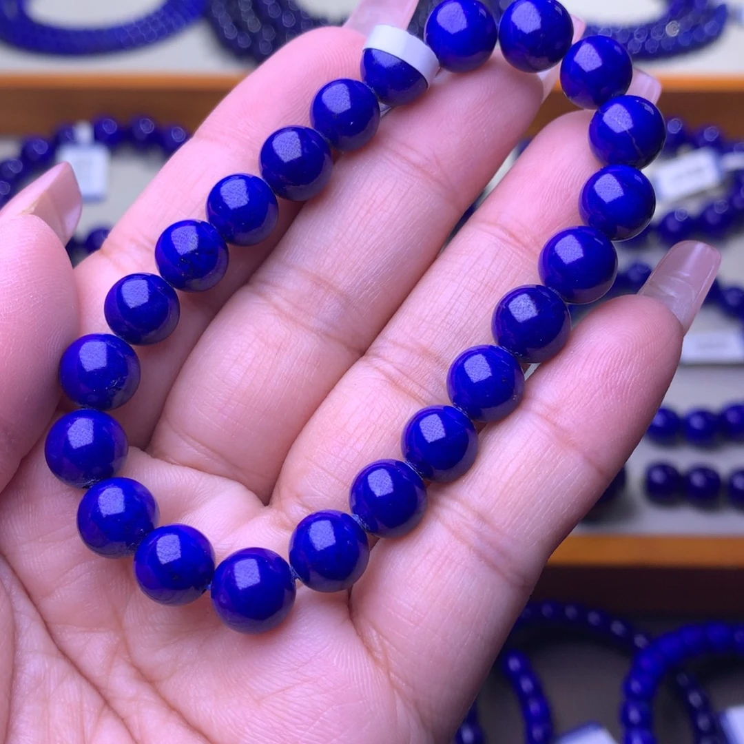 青金石未镶嵌手串8.5m