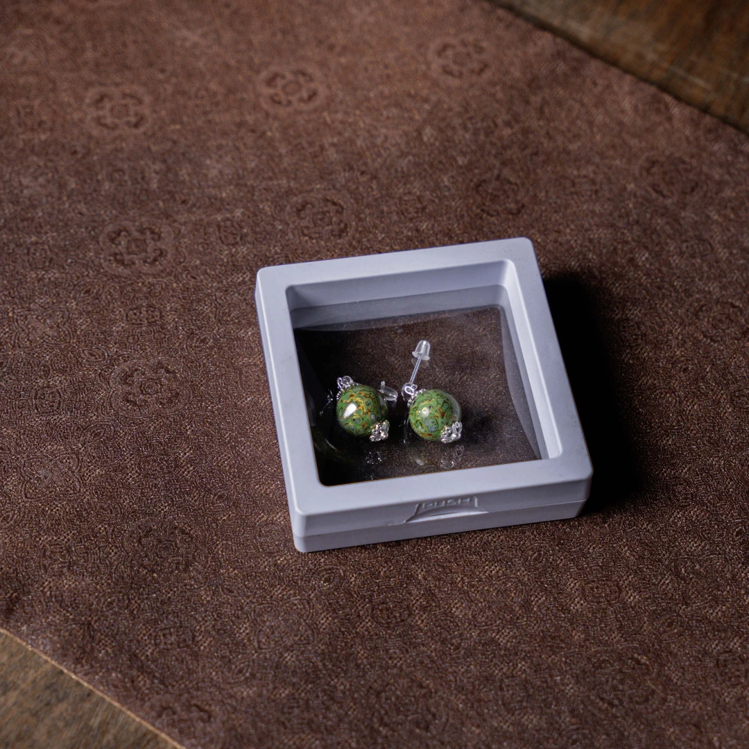 【静姐小院】漆彩短款（绿）摆件（林剑军0103）