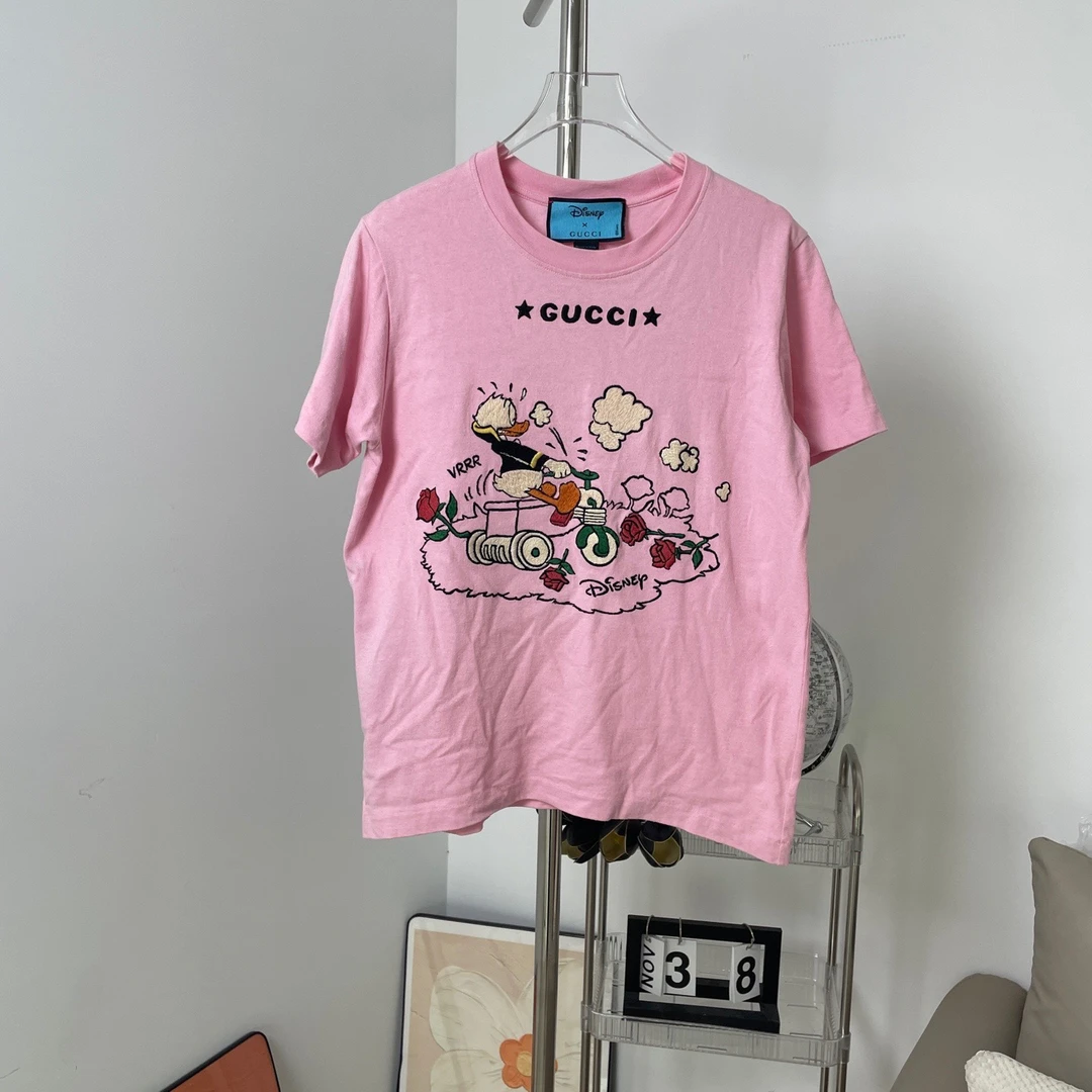 99新 GUCCI/古驰 A8749 Gucci 粉色 短袖 99新 xs码 肩宽40
