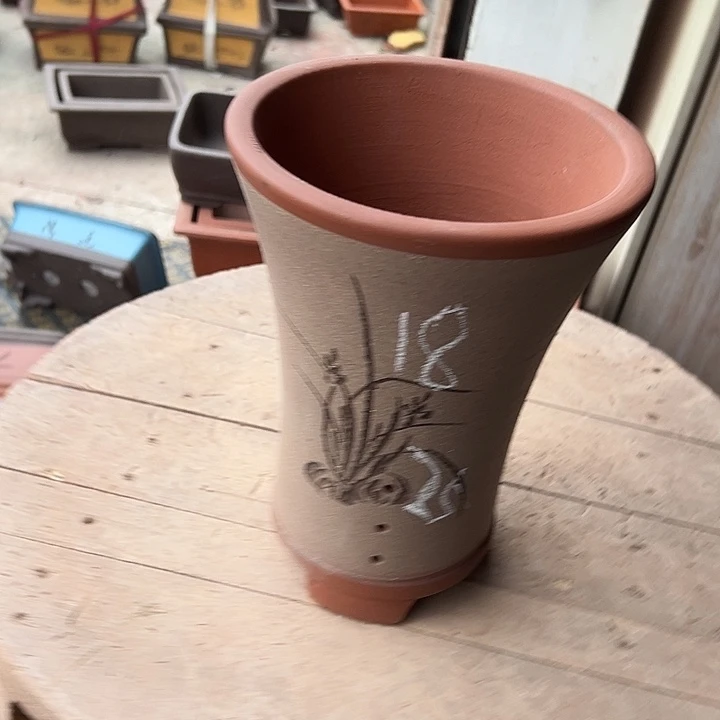 花盆紫泥透气花盆