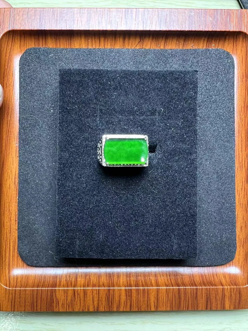 天然A货翡翠绿马鞍戒指0870005273（Z104)多样性发货