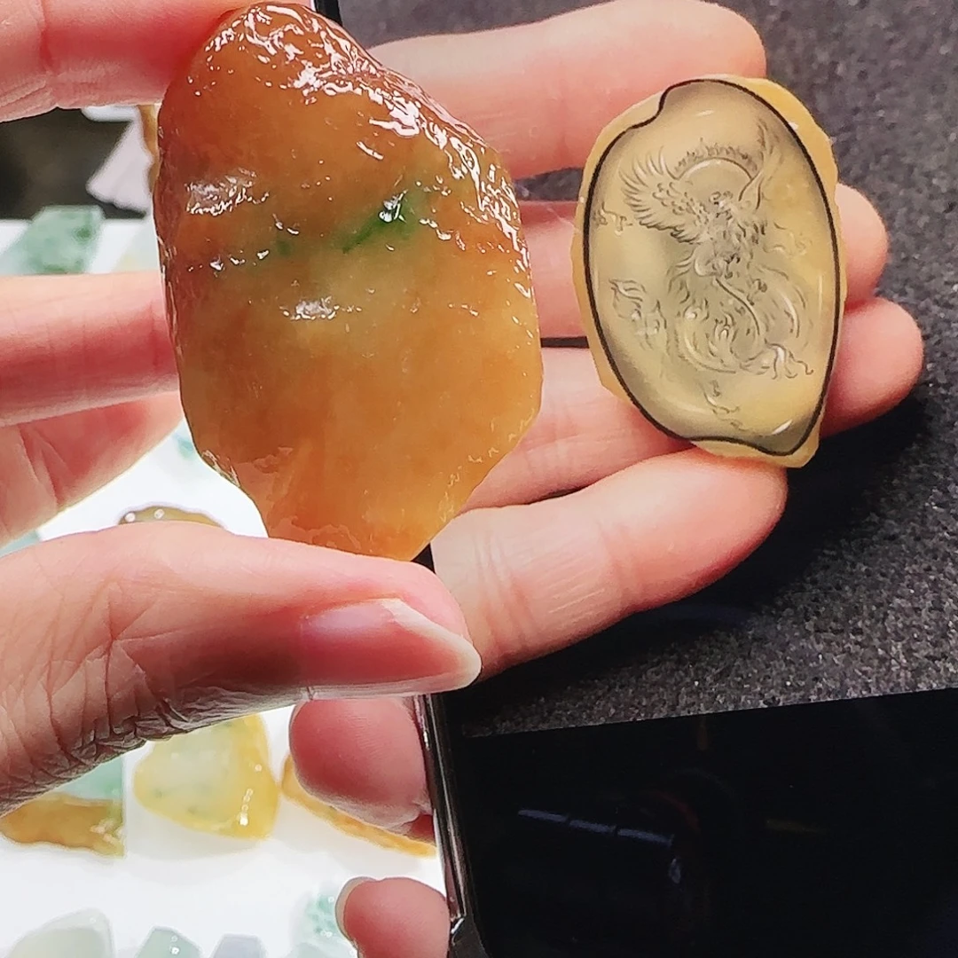 定制翡翠未镶嵌缅甸翡翠挂件