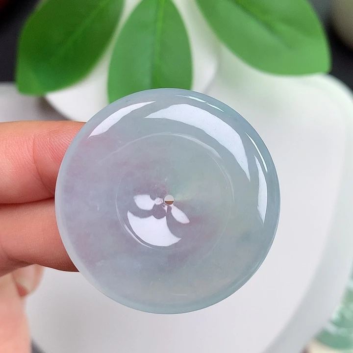 翡翠未镶嵌颈饰平安扣 35.3x5.8mm