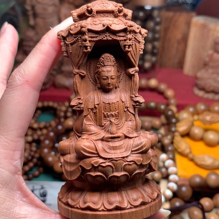 檀香木把件老山檀西方三圣
