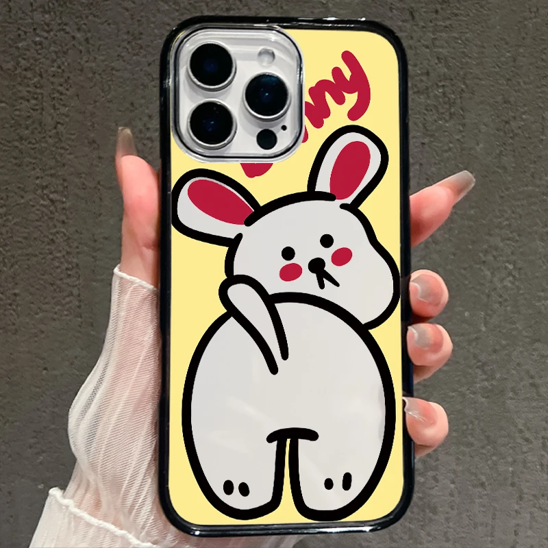 【AI键保护】黄底小兔适用苹果16promax手机壳iphone15新款14全包