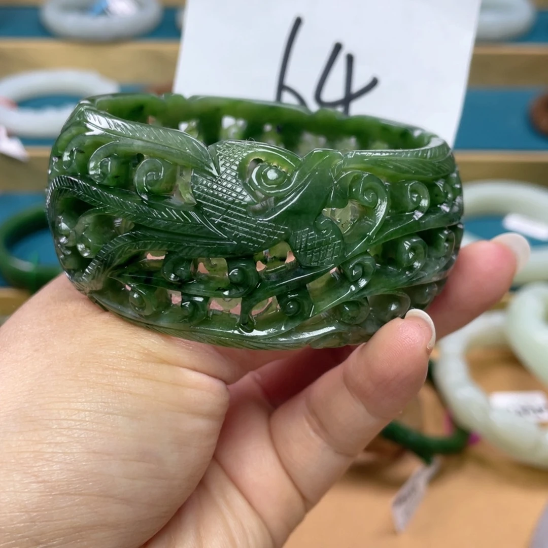未镶嵌手镯和田玉圈口64