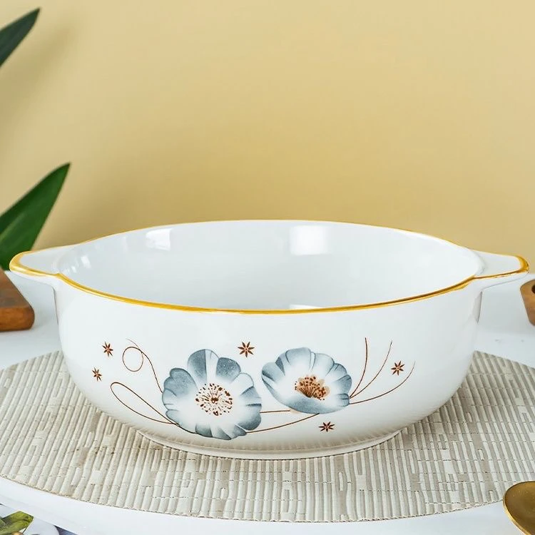 2只装9英寸岁月静好双耳陶瓷创意大号网红