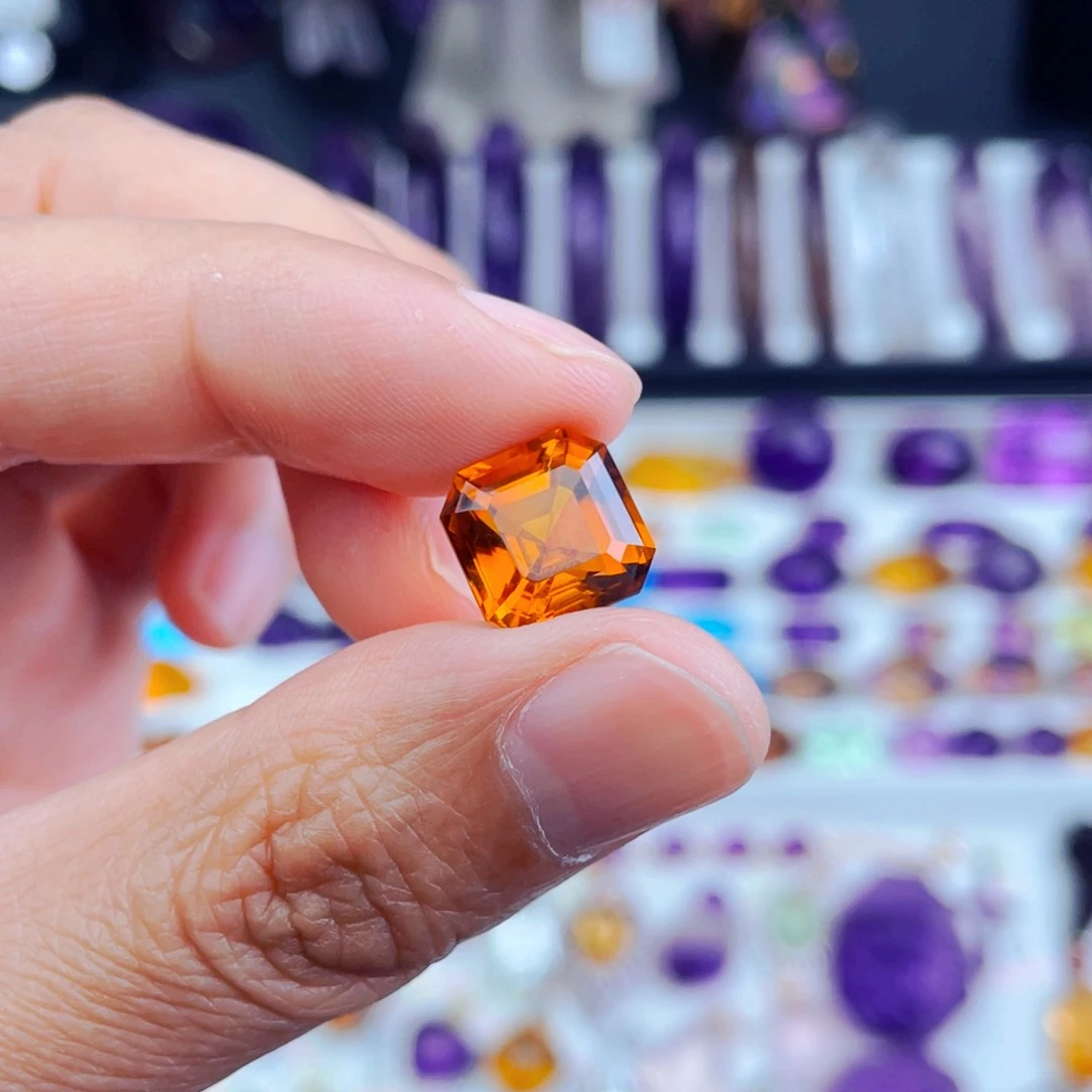 水晶工厂精品定制黄水晶不退换未镶嵌用****8