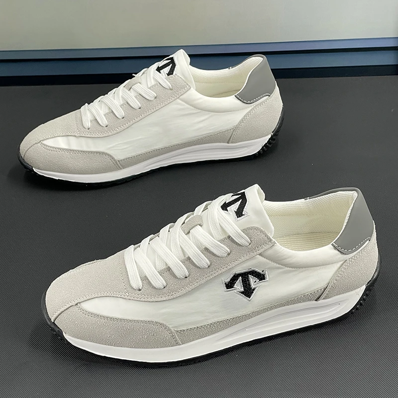 男鞋夏季休闲透气布面潮流百搭小白鞋时尚轻便复古软底低帮板鞋潮