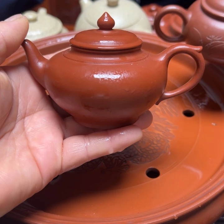 紫砂茶壶雨*哥宜兴原矿赵庄朱泥