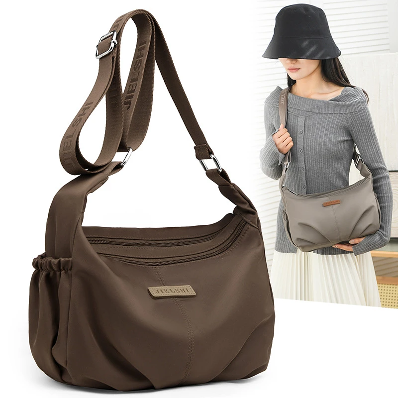 女包大容量斜挎包轻便防水牛津布包百搭时尚中年妈妈包休闲单肩包