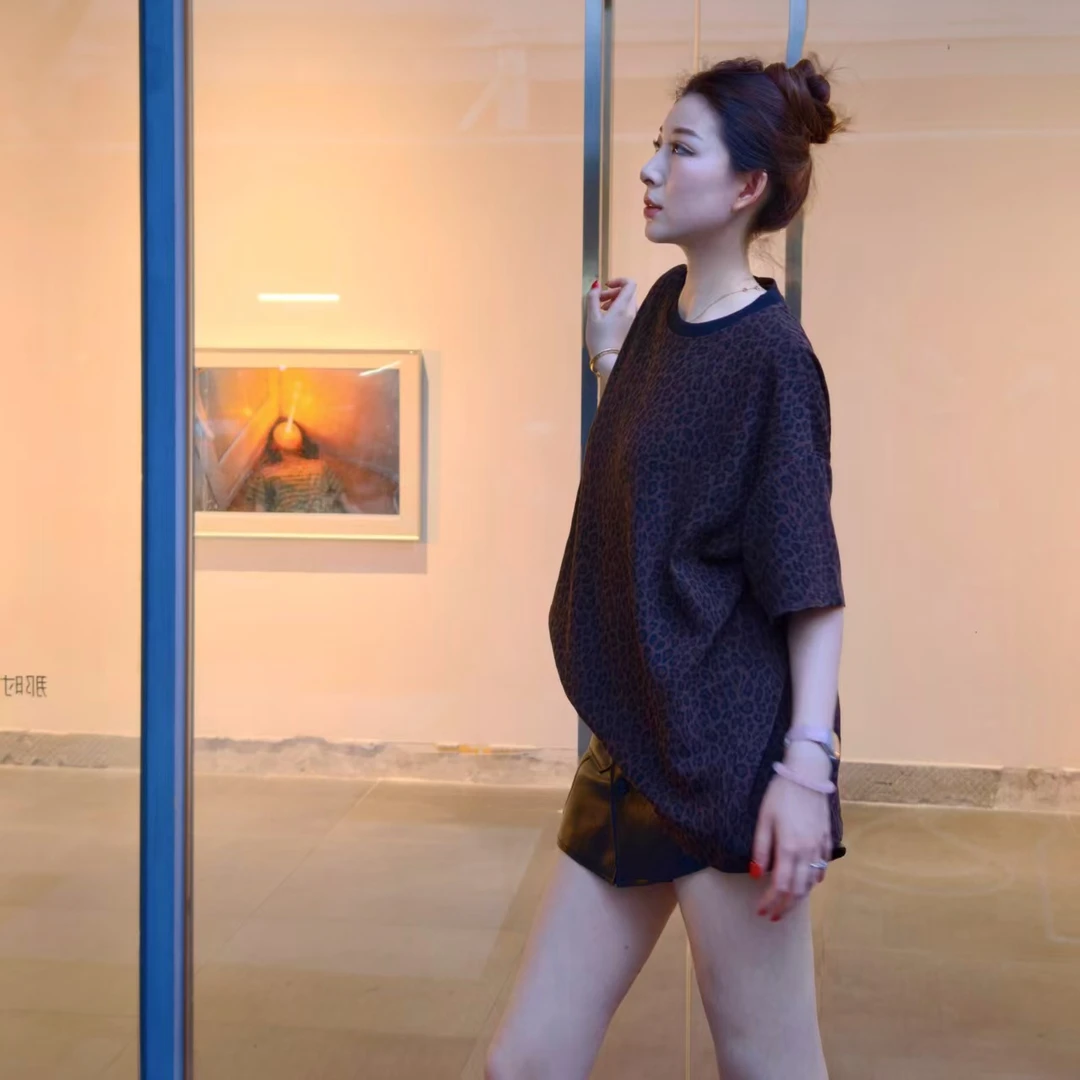 BUTU 豹纹宽松版T恤