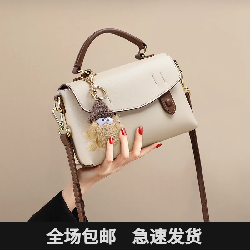 Calwan Keodh真皮包包女手提包斜挎小包简约生日礼物送女友送老婆