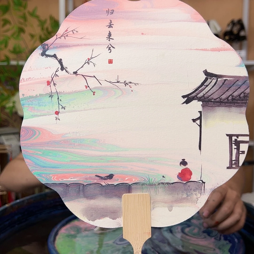 扇子非遗传承 成品团扇