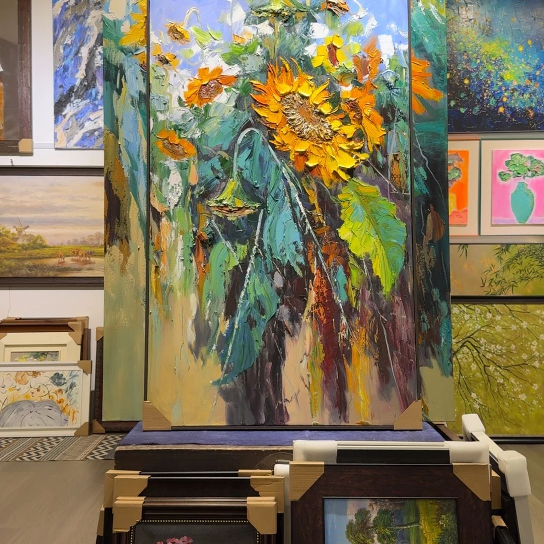 B***e竖款纯手工油画作品