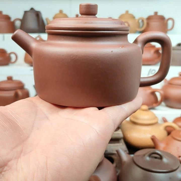 紫砂茶壶德钟紫泥290cc左右微瑕