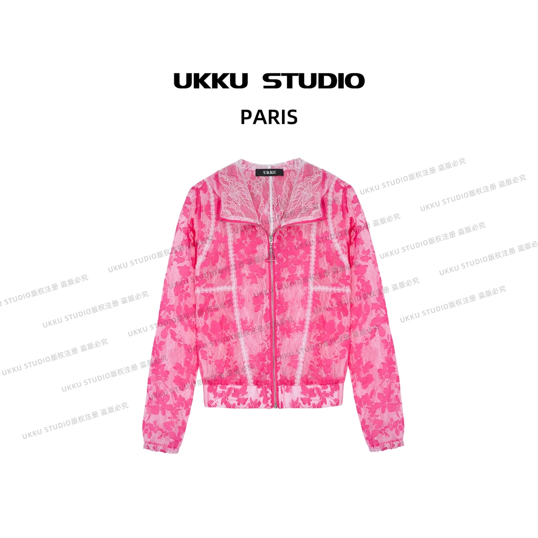 沐【UKKUSTUDIO】春夏款网红气质显白薄款休闲上衣513849