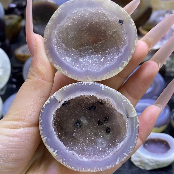 未镶嵌珠宝半成品水晶香芋紫盆