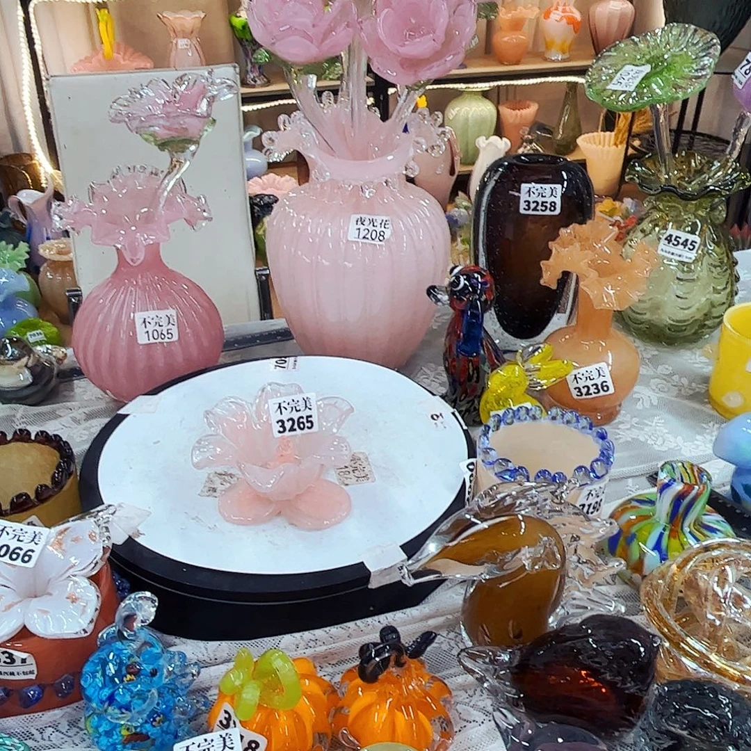 3265摆台花 家悦琉璃工艺品不完美