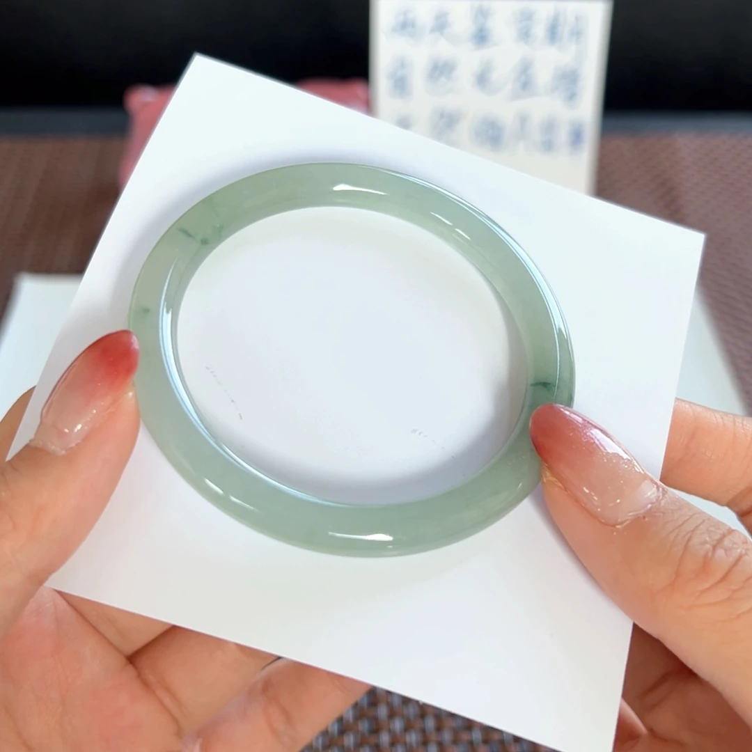 翡翠未镶嵌手镯6号 53.8