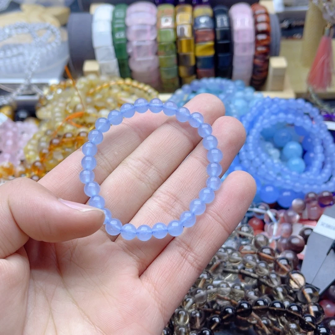 水晶手链银S925镶嵌6mmm