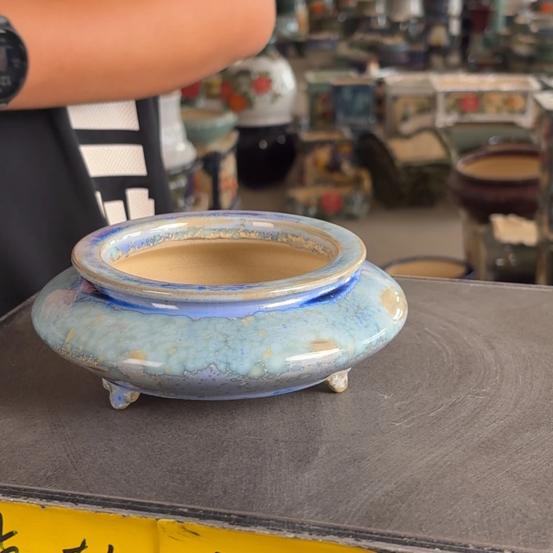 景***三。一风堂石湾花盆 气孔 内10*4