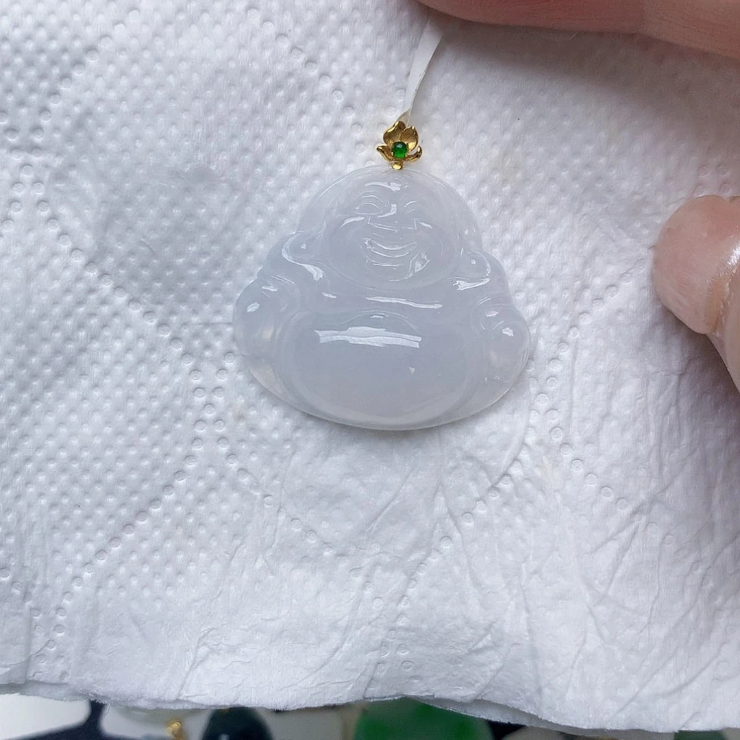 颈饰18K金镶嵌翡翠