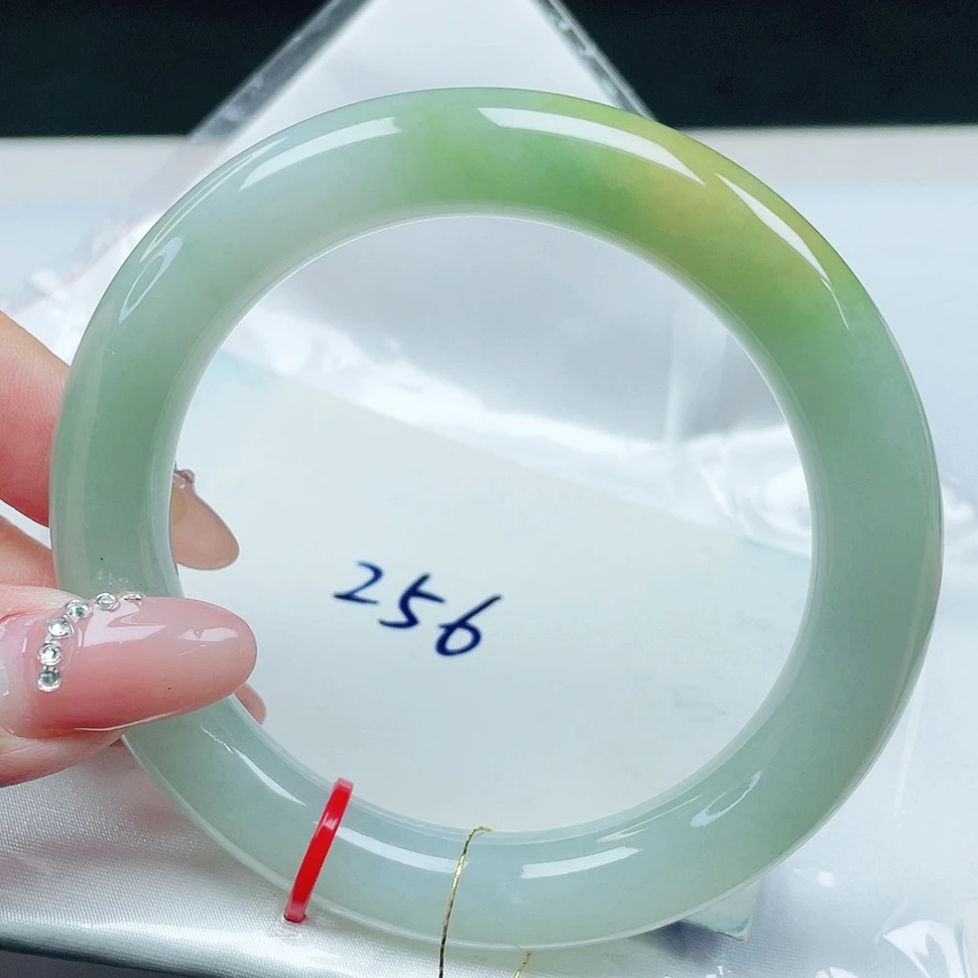 翡翠未镶嵌手镯圆条59+