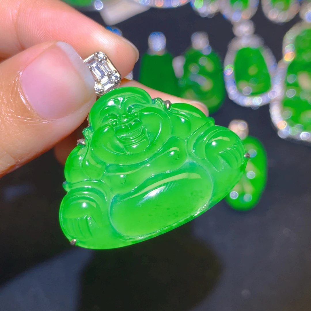 翡翠银S925镶嵌颈饰