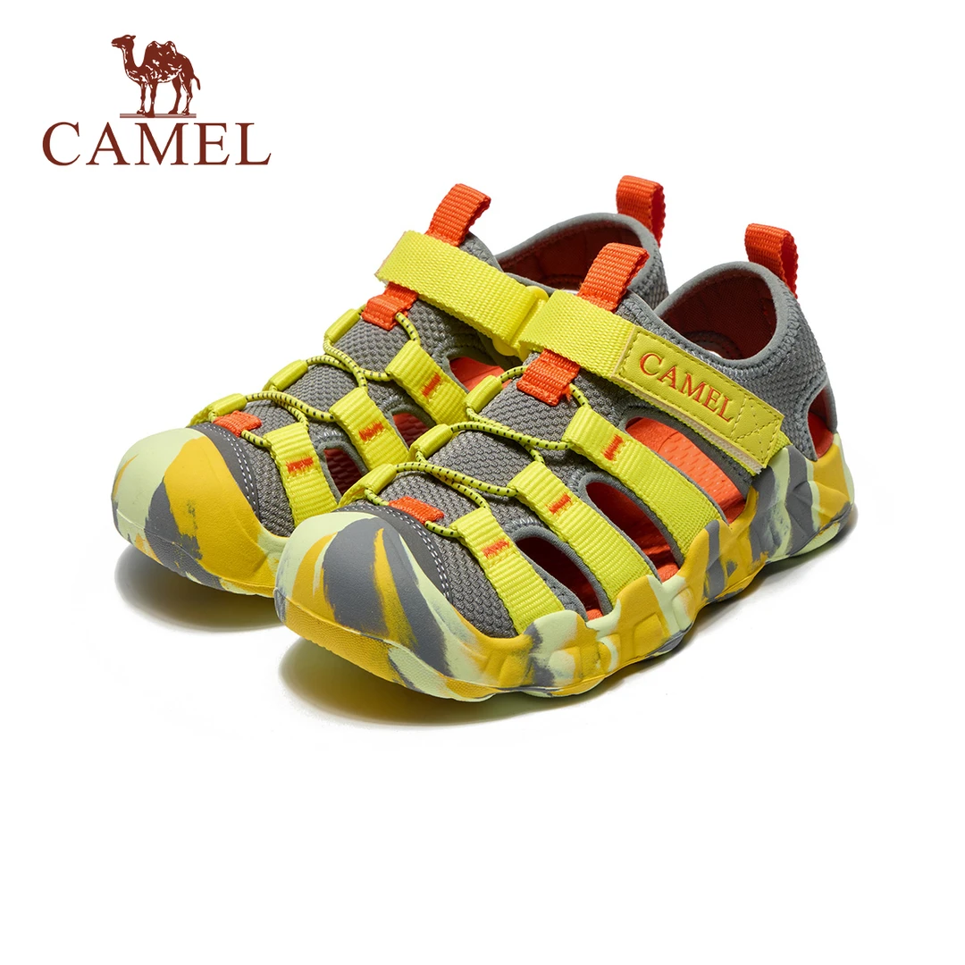 骆驼儿童包头溯溪凉鞋25新款男女童软底防滑中大童镂空沙滩鞋4066
