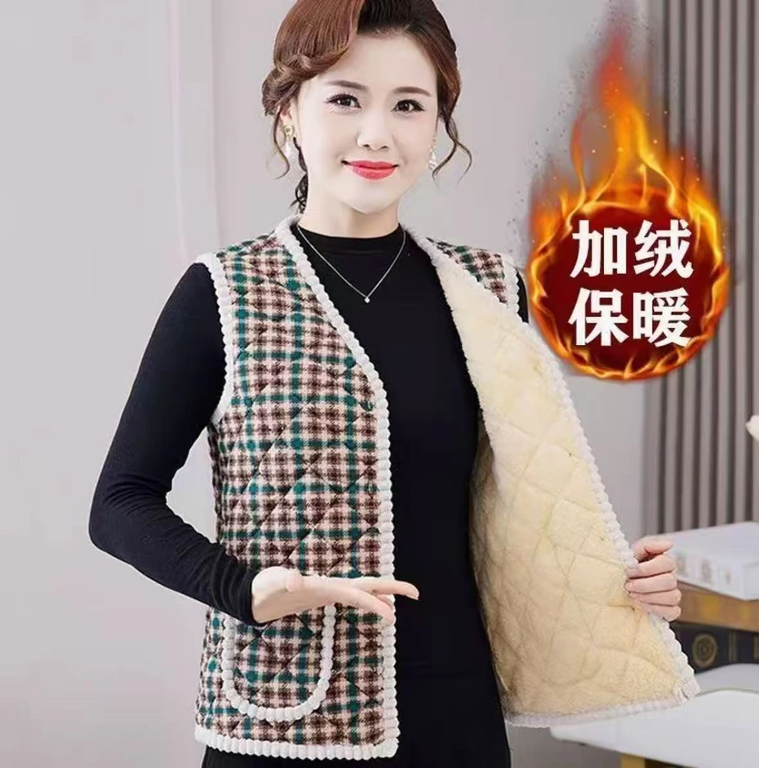 常规格子网红加绒洋气-1110