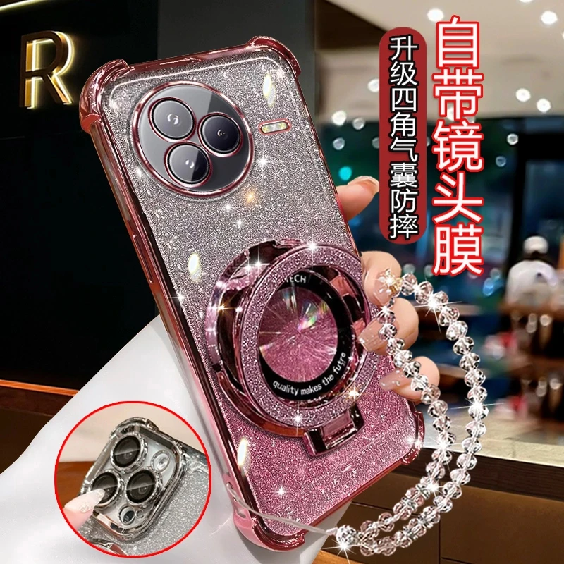 适用曲屏奢华小米Civi5Pro手机壳镜头全包支架25067PYE3C硅胶防摔