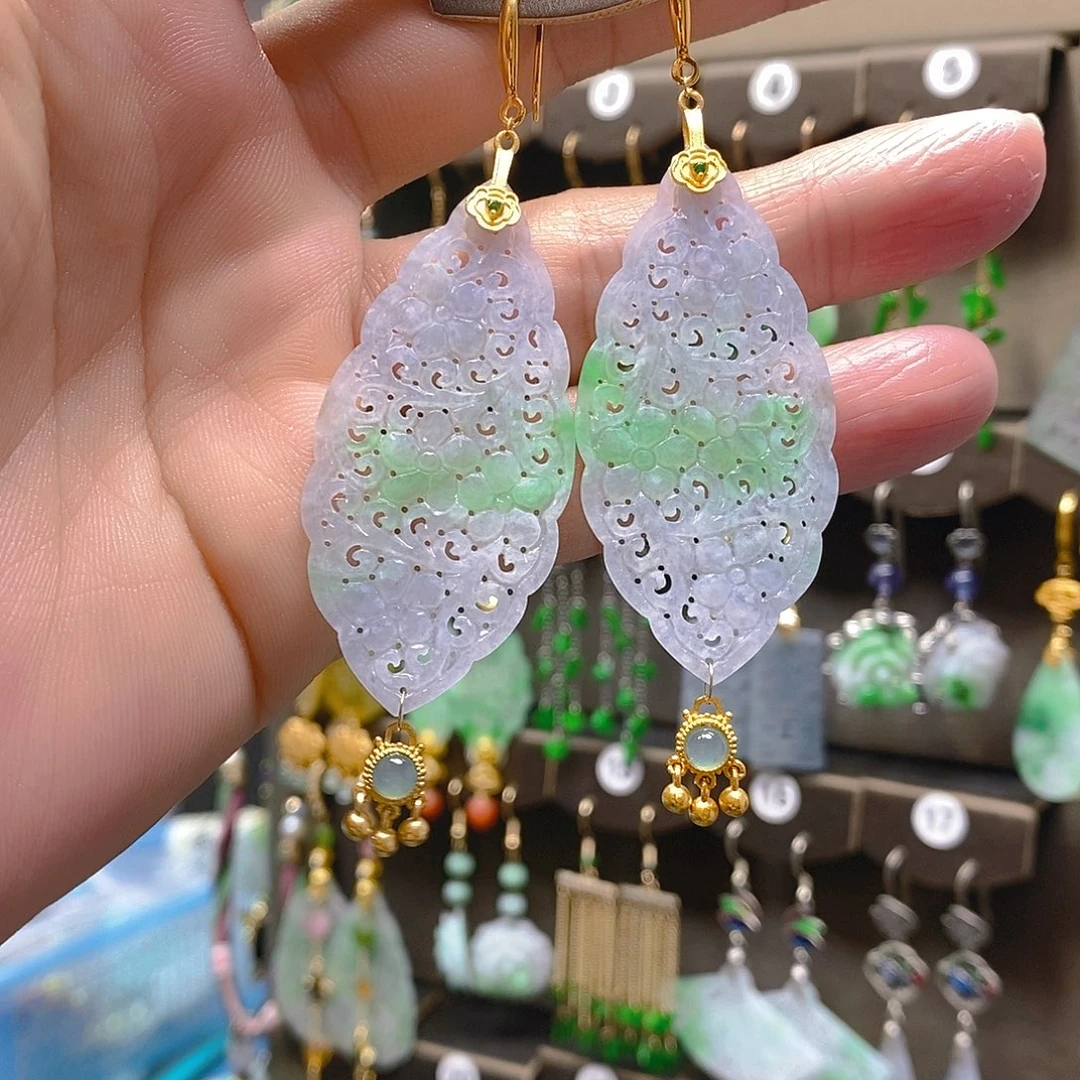 未镶嵌翡翠耳饰翡翠
