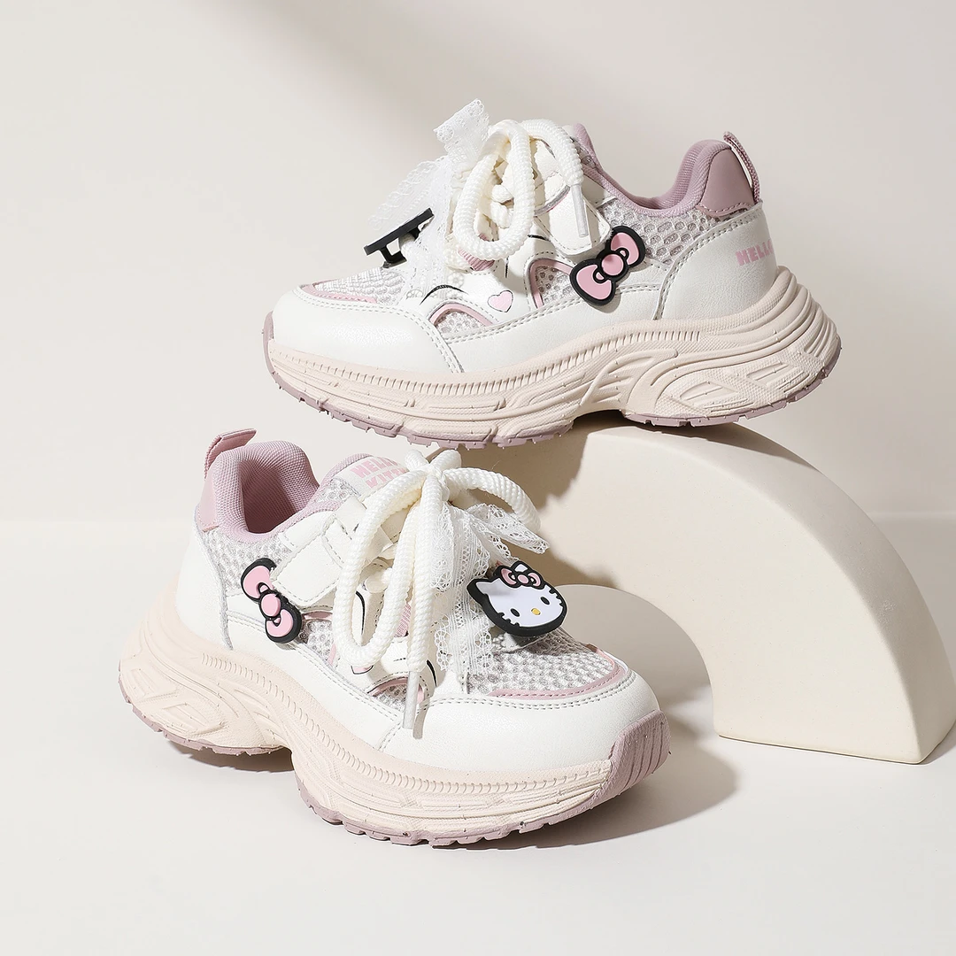 HELLO KITTY/凯蒂猫2025新款女童女宝网面透气老爹鞋儿童运动鞋