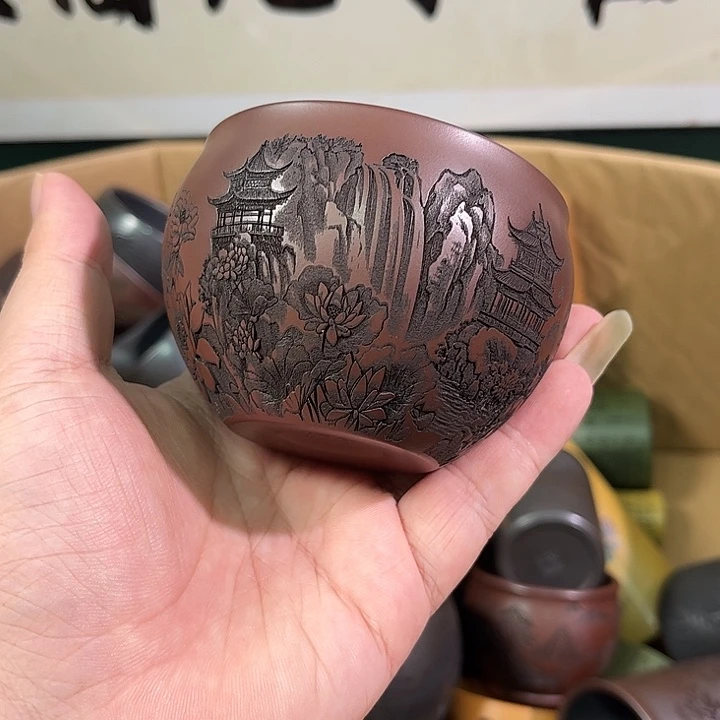 茶杯紫砂全手工 紫砂主人杯